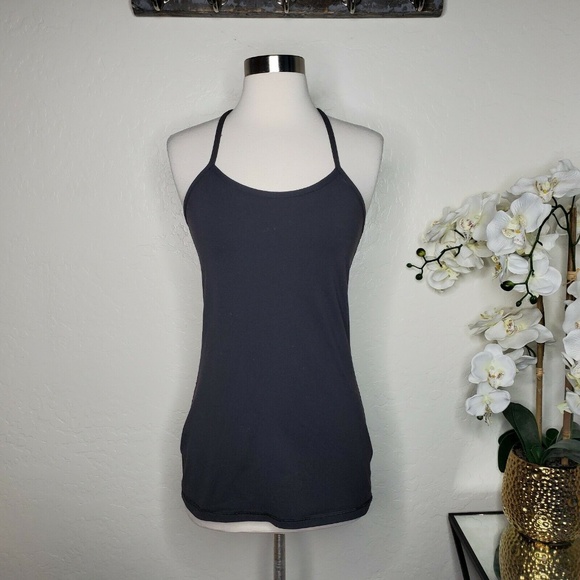 lululemon athletica Tops - LULULEMON BLACK POWER Y TANK TOP